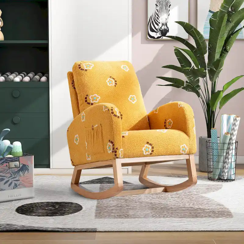 26.8 Fauteuil à bascule haut dossier rembourré avec pochette latérale
