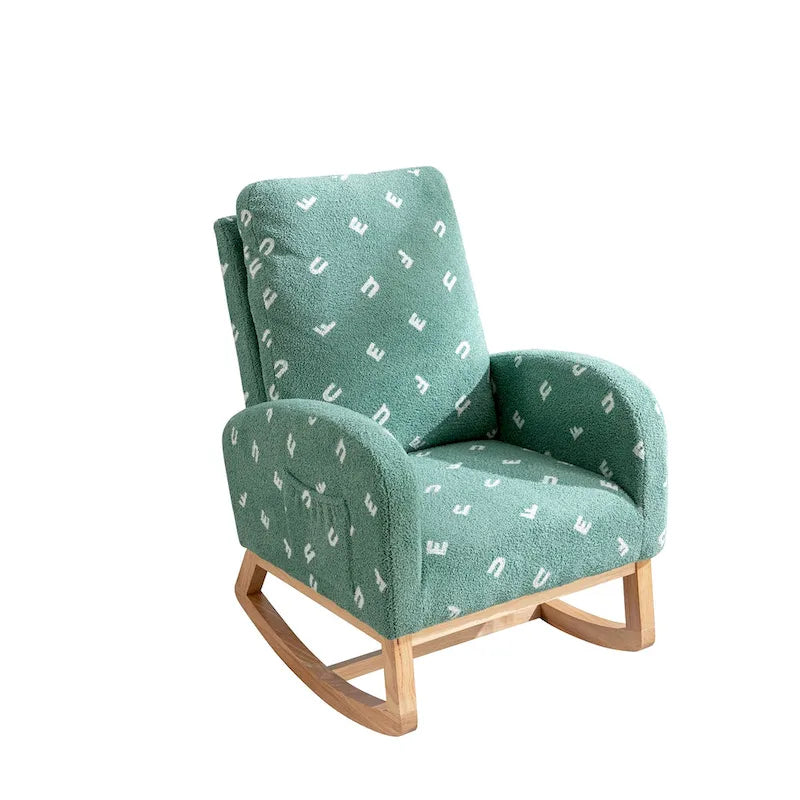 26.8 Fauteuil à bascule haut dossier rembourré avec pochette latérale