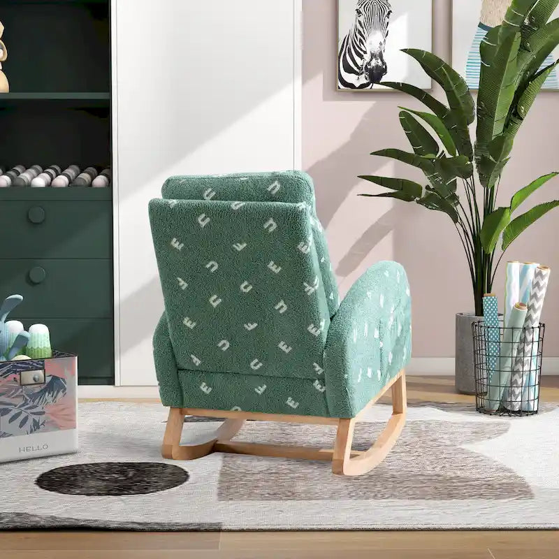 26.8 Fauteuil à bascule haut dossier rembourré avec pochette latérale