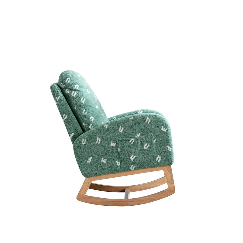 26.8 Fauteuil à bascule haut dossier rembourré avec pochette latérale