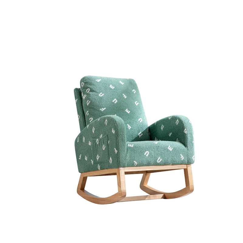 26.8 Fauteuil à bascule haut dossier rembourré avec pochette latérale