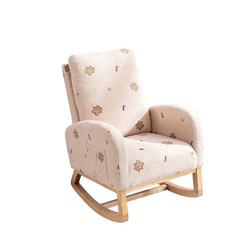 26.8 Fauteuil à bascule haut dossier rembourré avec pochette latérale