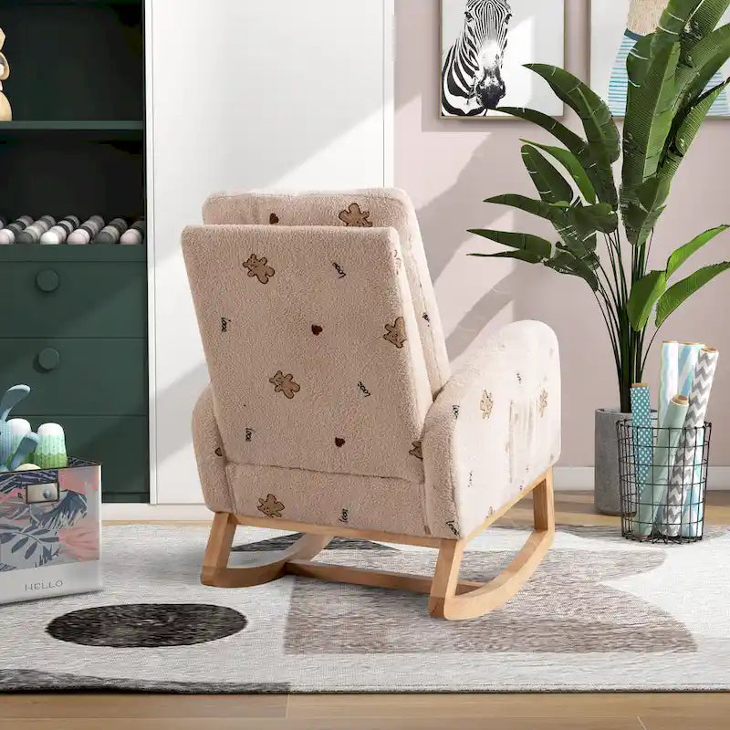 26.8 Fauteuil à bascule haut dossier rembourré avec pochette latérale