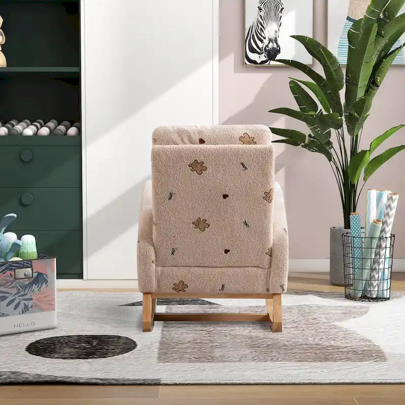 26.8 Fauteuil à bascule haut dossier rembourré avec pochette latérale