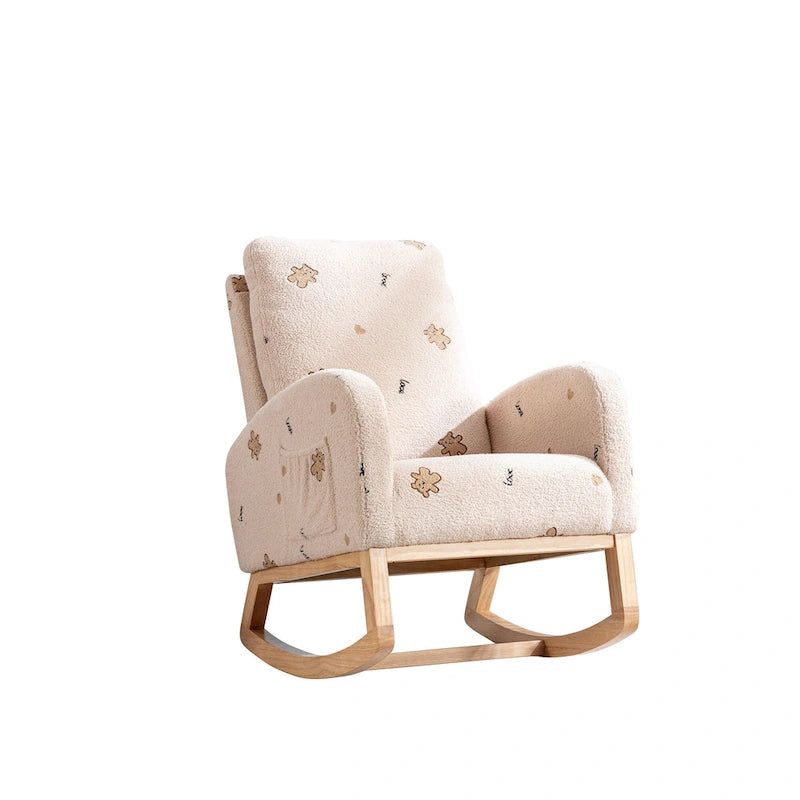 26.8 Fauteuil à bascule haut dossier rembourré avec pochette latérale