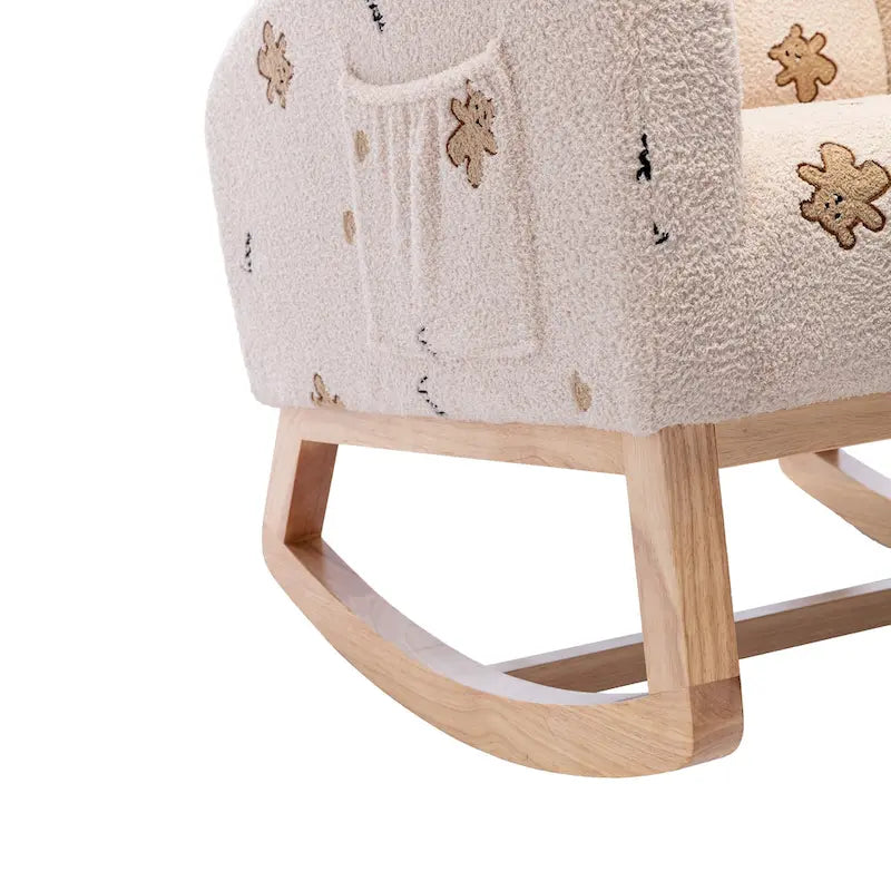26.8 Fauteuil à bascule haut dossier rembourré avec pochette latérale
