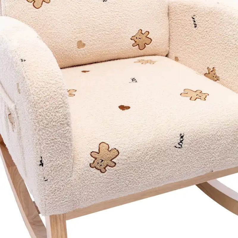 26.8 Fauteuil à bascule haut dossier rembourré avec pochette latérale