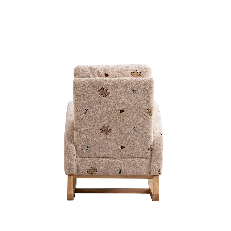 26.8 Fauteuil à bascule haut dossier rembourré avec pochette latérale