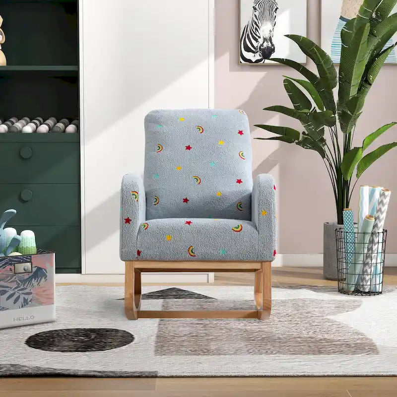 26.8 Fauteuil à bascule haut dossier rembourré avec pochette latérale