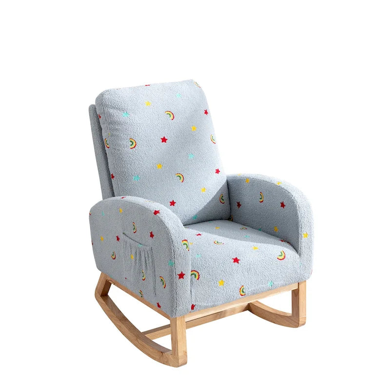 26.8 Fauteuil à bascule haut dossier rembourré avec pochette latérale