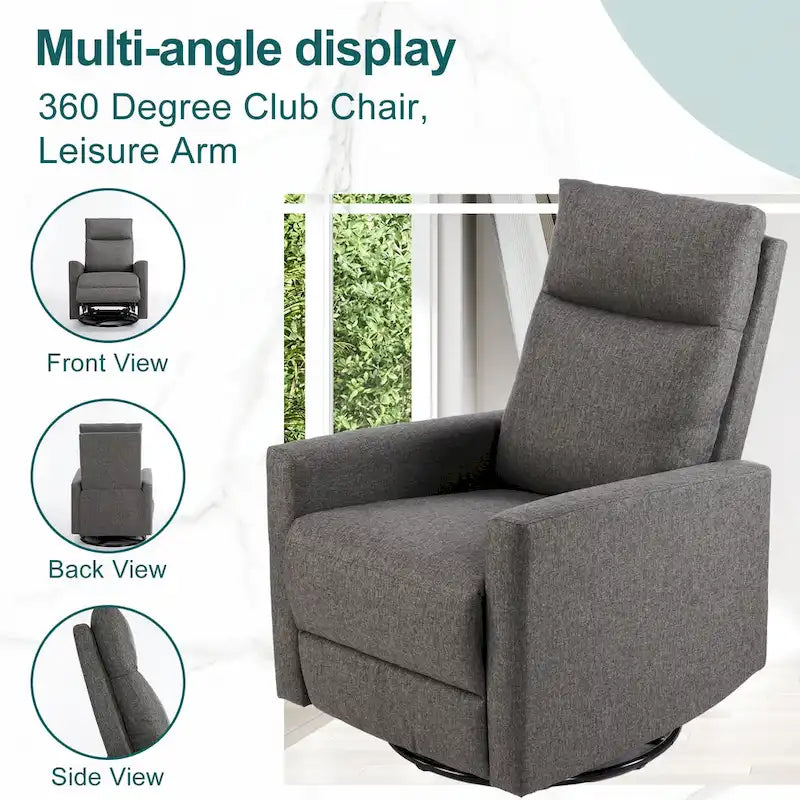 Fauteuil inclinable manuel avec fonction pivotante et glissante
