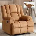 Fauteuil inclinable manuel vert surdimensionné avec pivotant à 360° et fonction bascule, revêtement en tissu pour un confort de salon