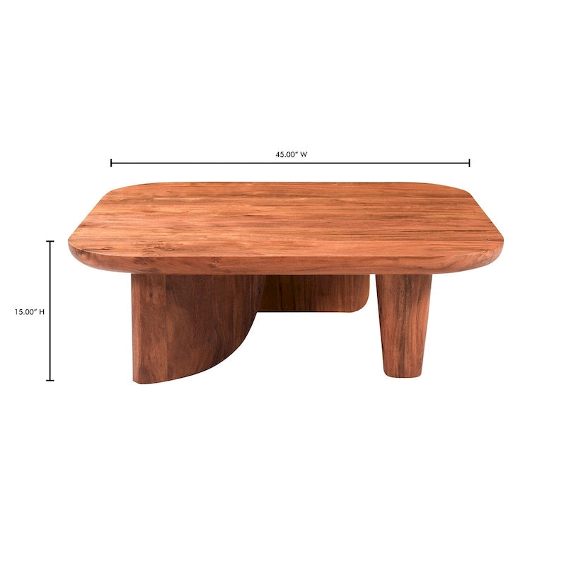 Table basse rustique en acacia massif