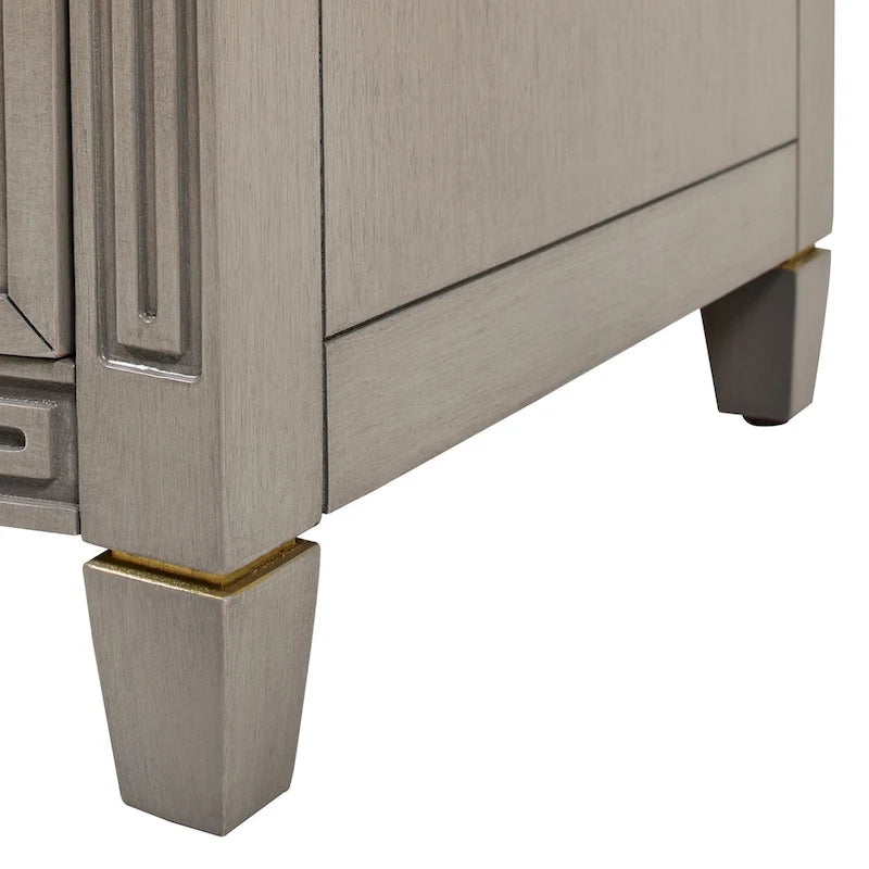 Table d'appoint Dauphin en bois massif avec étagère de rangement pour salon