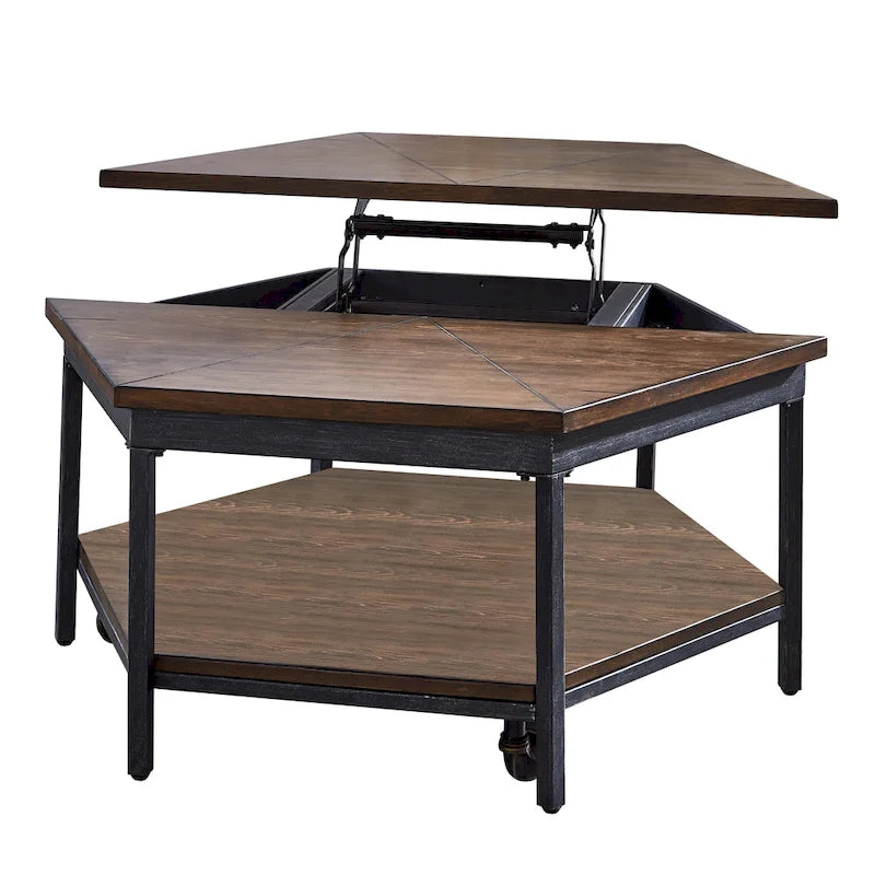 Table basse hexagonale relevable