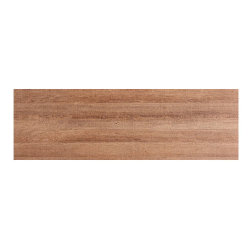 Meuble TV de 50 po avec accents métalliques en X de style campagnard et étagères de rangement