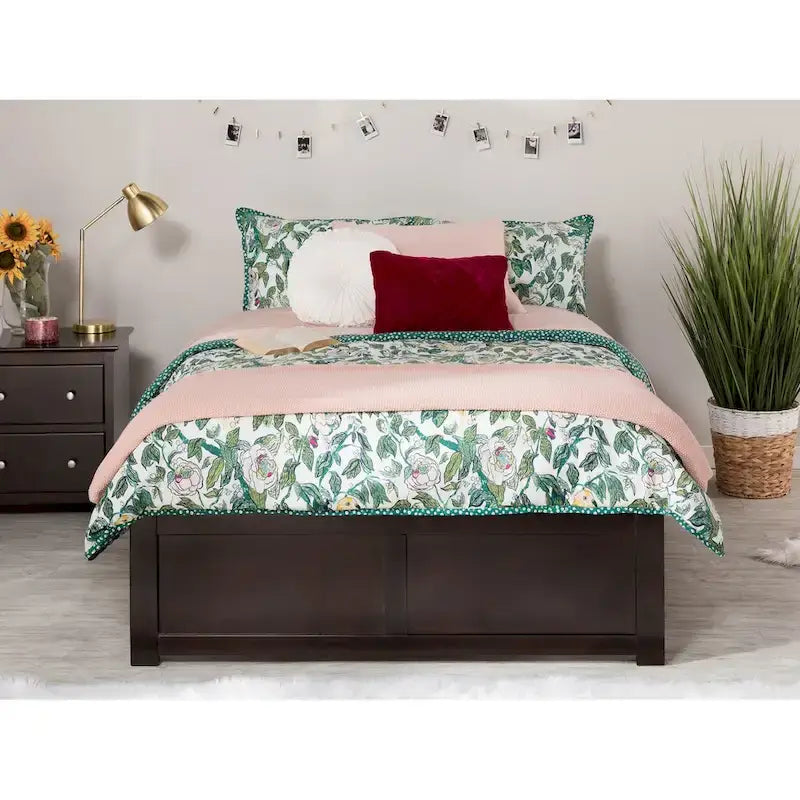 Lit plateforme Concord Wood King avec tiroir-lit simple XL gigogne