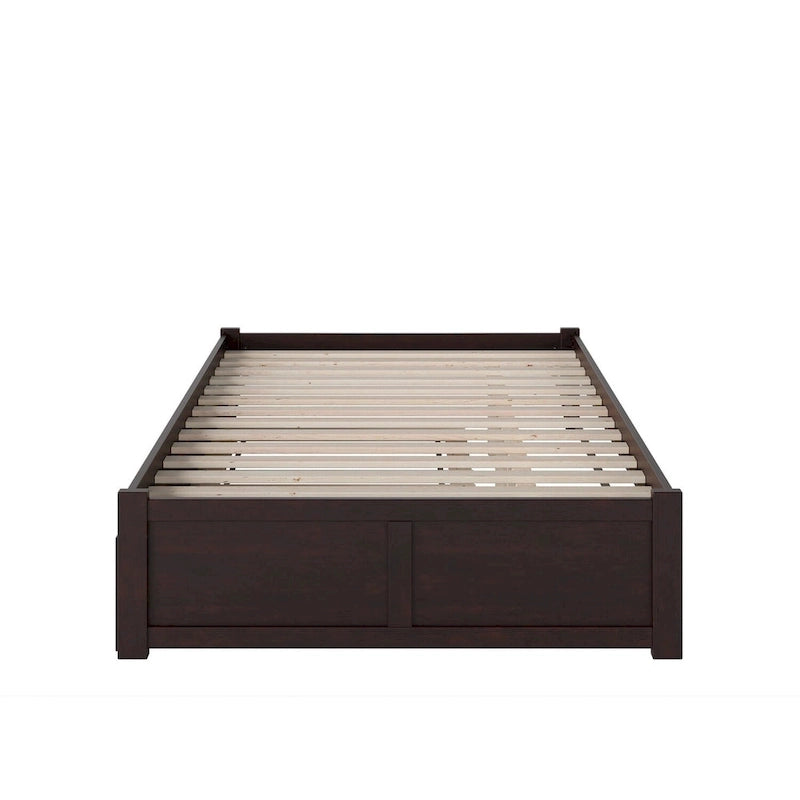 Lit plateforme Concord Wood King avec tiroir-lit simple XL gigogne