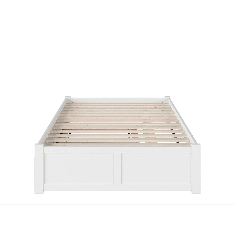Lit plateforme Concord Wood King avec tiroir-lit simple XL gigogne