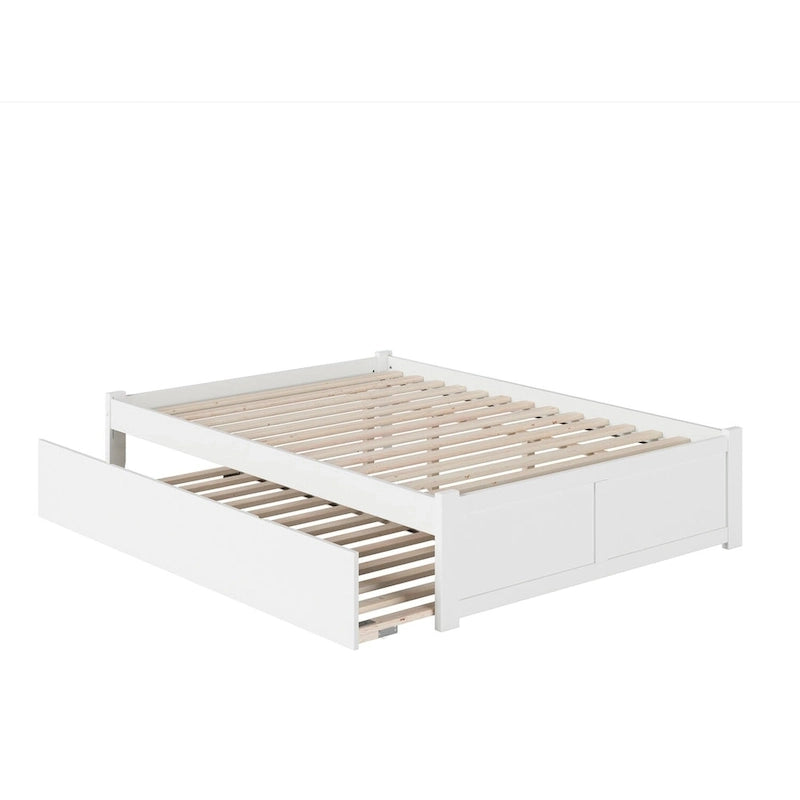 Lit plateforme Concord Wood King avec tiroir-lit simple XL gigogne