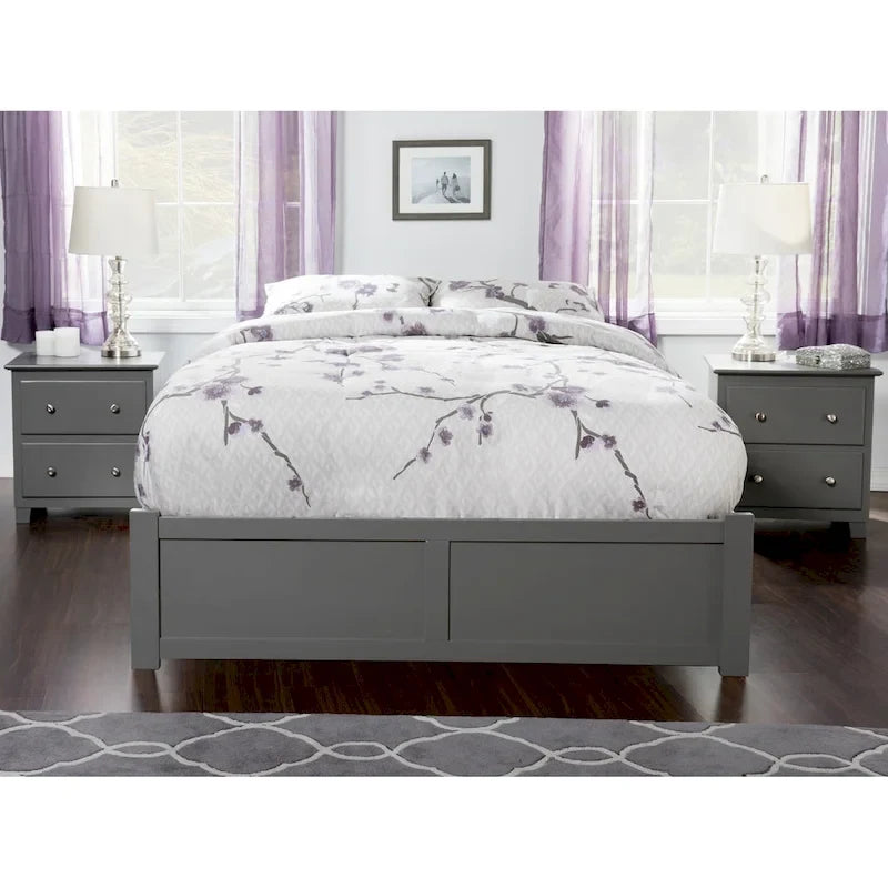 Lit plateforme Concord Wood King avec tiroir-lit simple XL gigogne