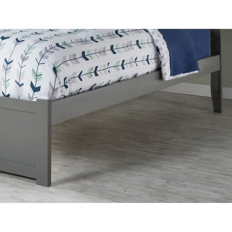 Lit plateforme Concord Wood King avec tiroir-lit simple XL gigogne