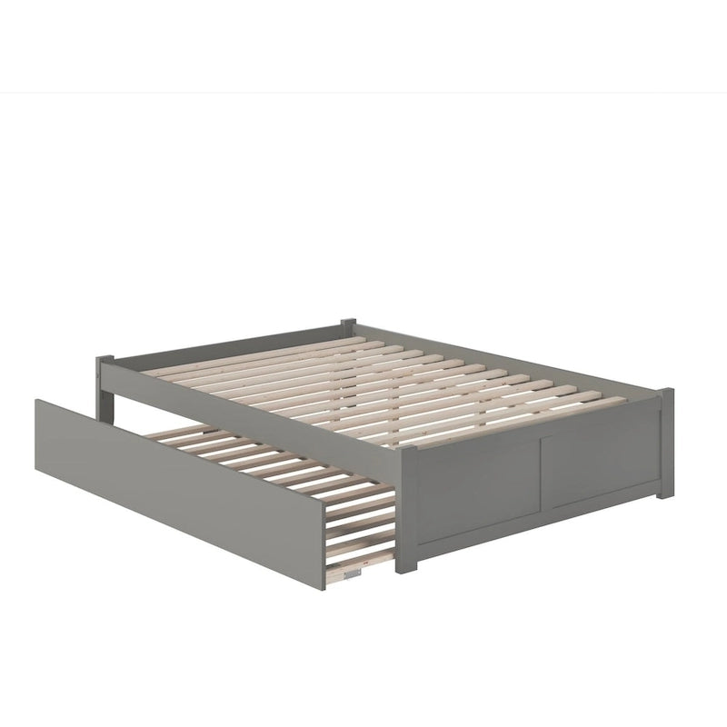 Lit plateforme Concord Wood King avec tiroir-lit simple XL gigogne