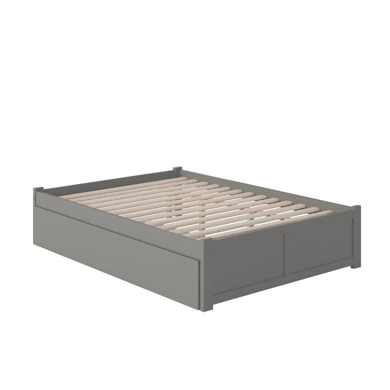 Lit plateforme Concord Wood King avec tiroir-lit simple XL gigogne