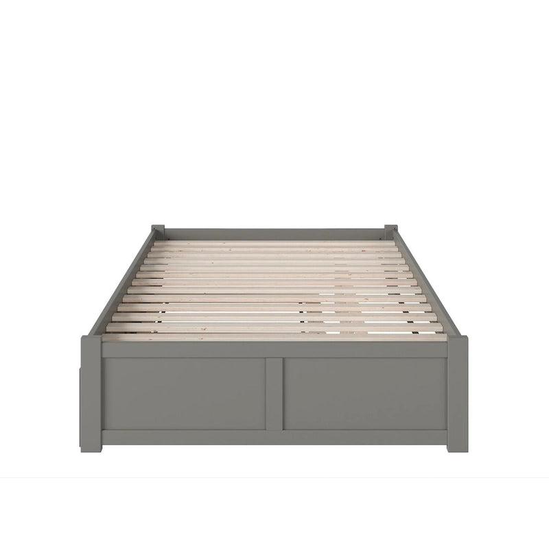 Lit plateforme Concord Wood King avec tiroir-lit simple XL gigogne