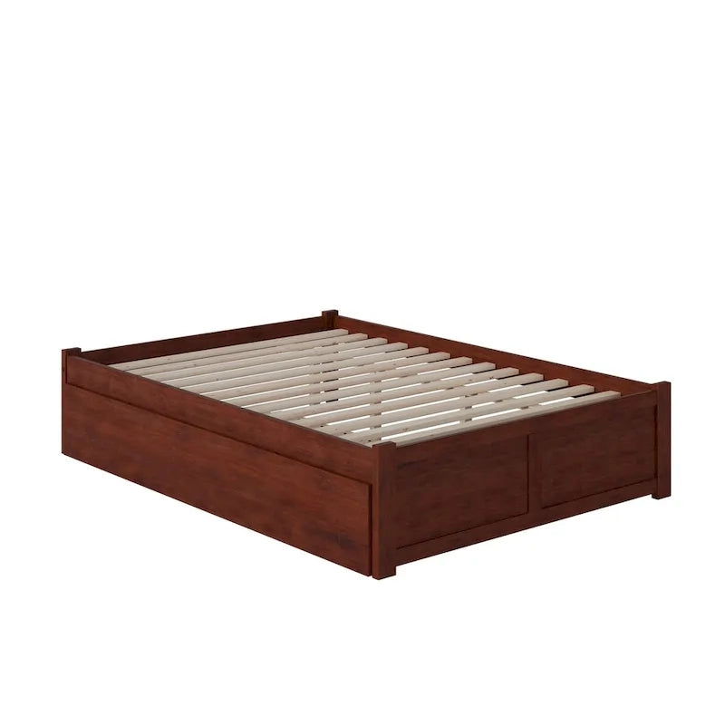 Lit plateforme Concord Wood King avec tiroir-lit simple XL gigogne