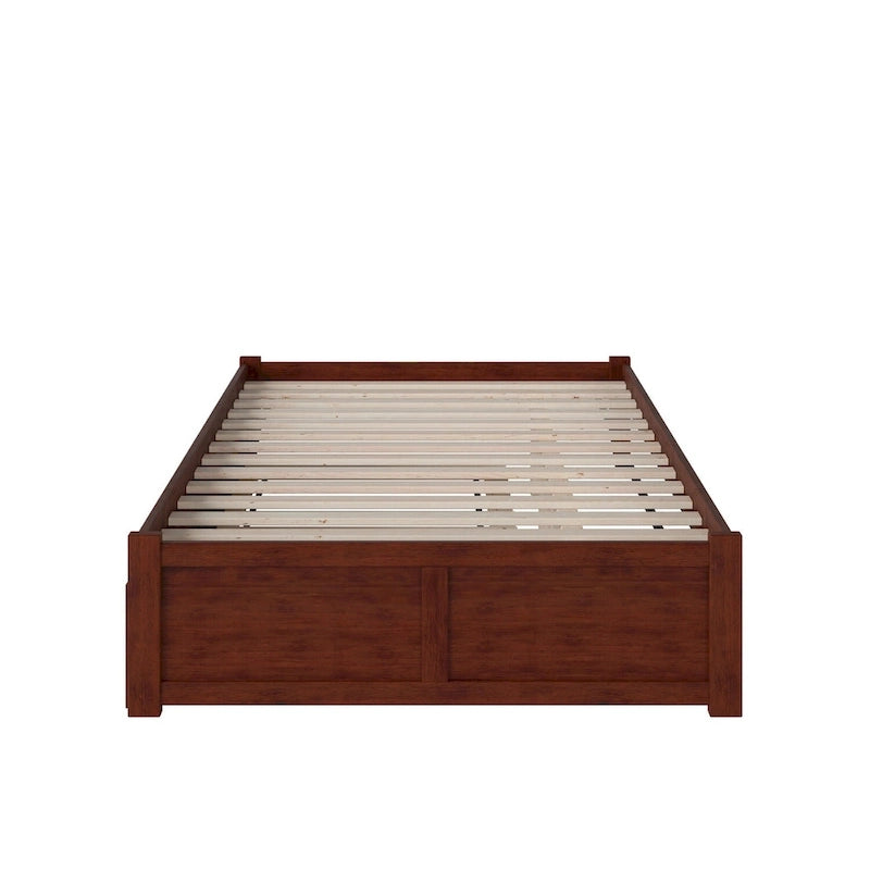 Lit plateforme Concord Wood King avec tiroir-lit simple XL gigogne