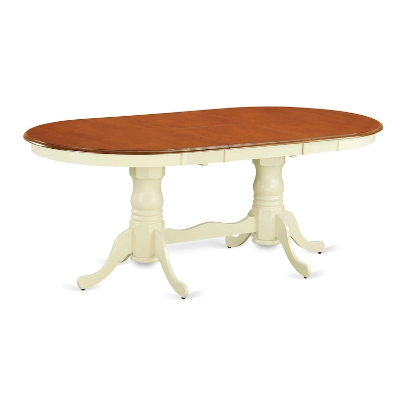 Table de cuisine - Table à manger ovale avec pied double (Options de finition)