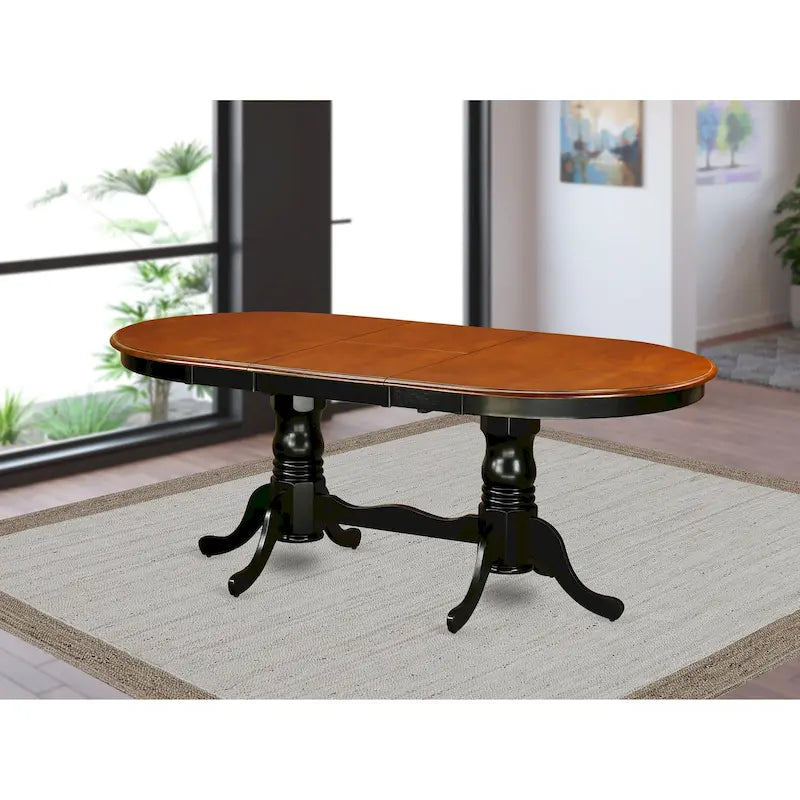 Table de cuisine - Table à manger ovale avec pied double (Options de finition)