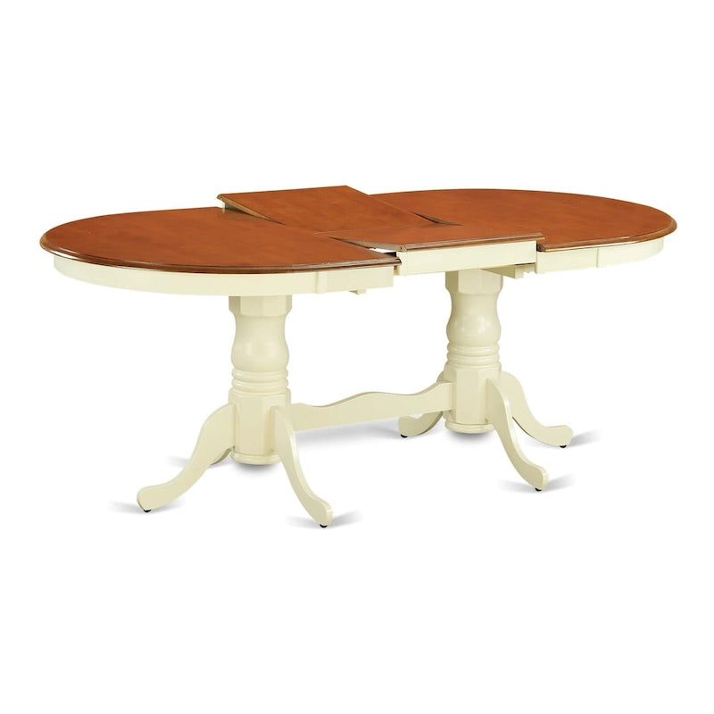 Table de cuisine - Table à manger ovale avec pied double (Options de finition)