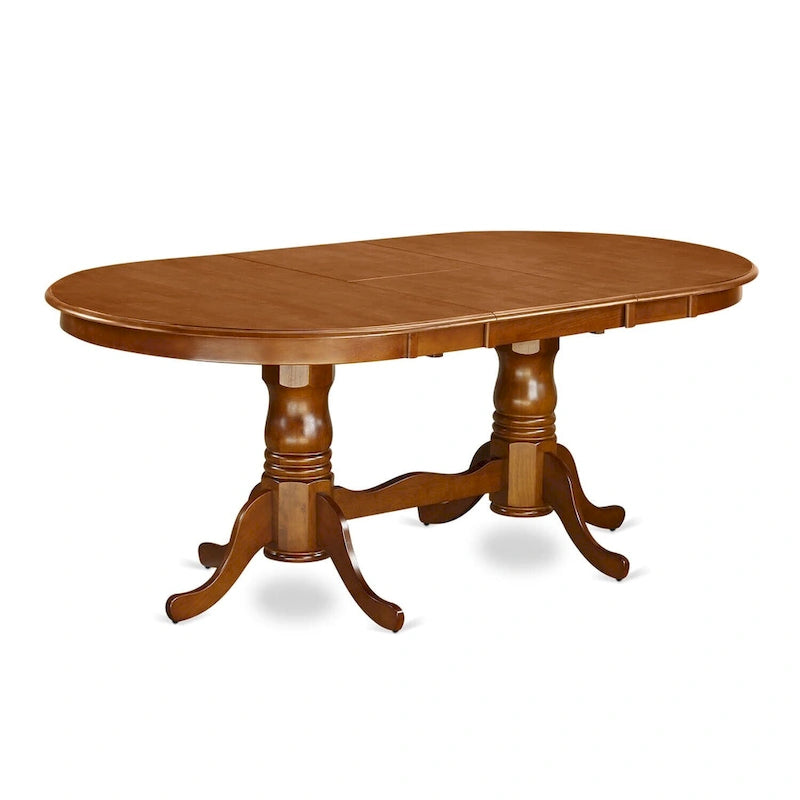 Table de cuisine - Table à manger ovale avec pied double (Options de finition)