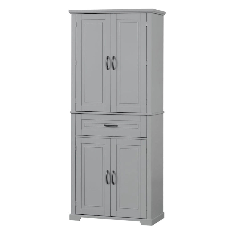 Meuble de rangement de salle de bain avec portes et tiroir, multiples espaces de rangement, étagère réglable