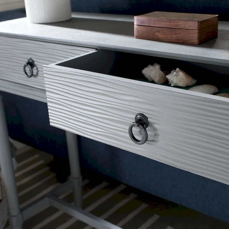 Console 2 tiroirs Barbra - 35,5 L x 13 P x 29,5 H
