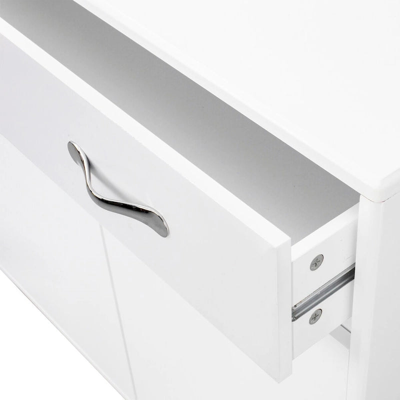Guéridon Sidrboard moderne, Table d'appoint avec tiroir et portes