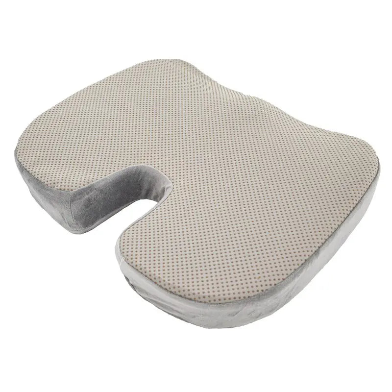 Coussin de siège en mousse à mémoire de forme et gel rafraîchissant, ergonomique et orthopédique pour le coccyx