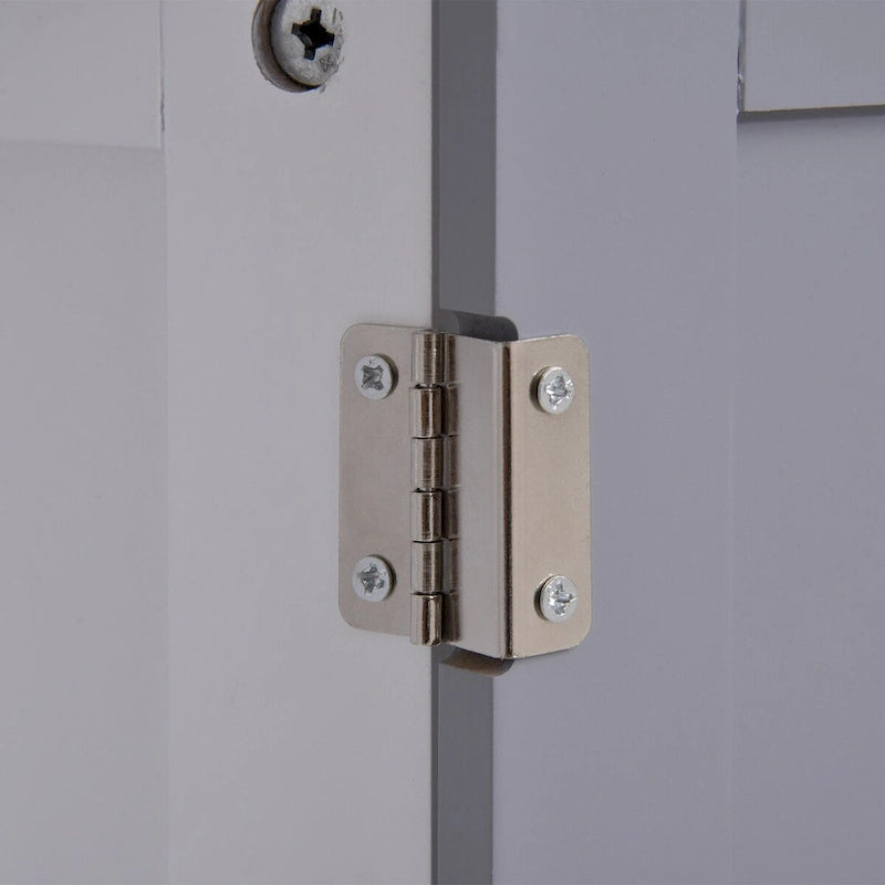Meuble de rangement pour lavabo sur colonne, Meuble-lavabo, Meuble de salle de bain sous lavabo avec découpe en U et étagère interne réglable
